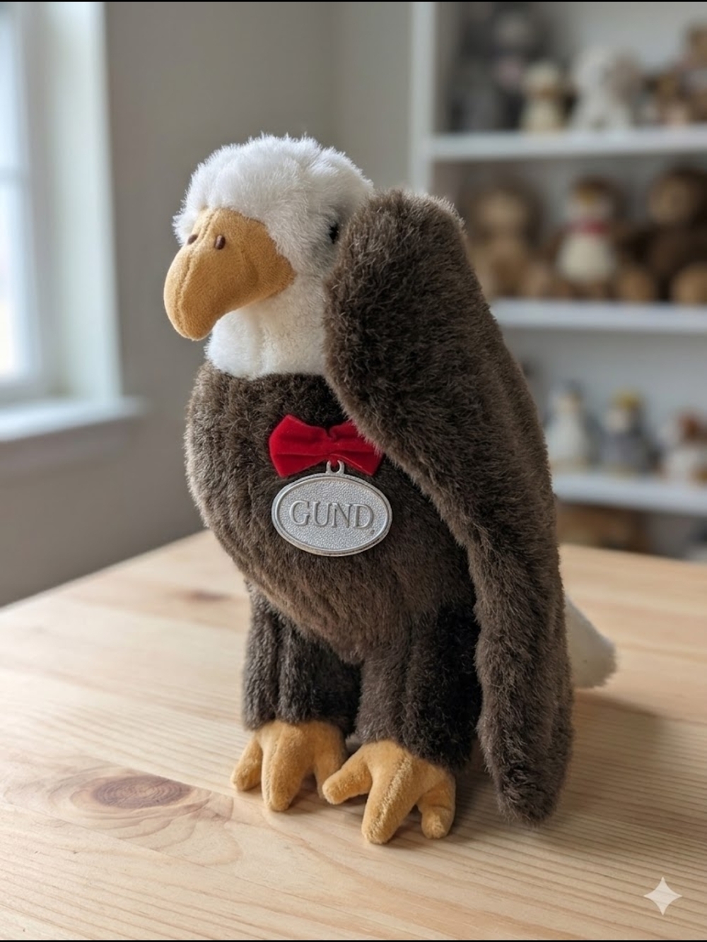 Vintage 1990 GUND Bald Eagle Plush – Rare Collectible